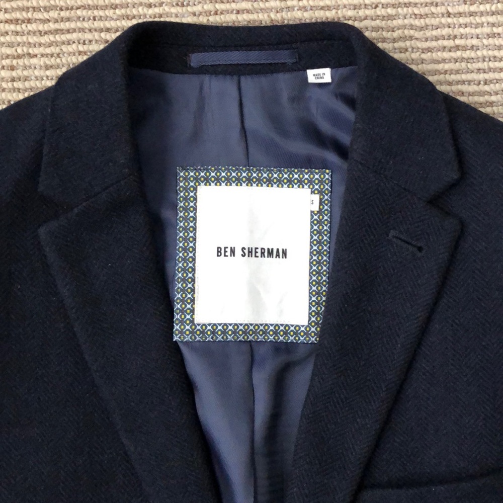 NEW - Tweed Wool Blazer - Navy